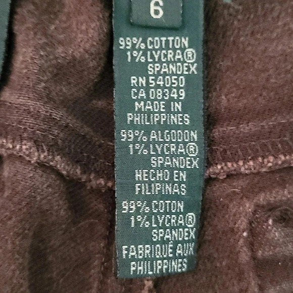 🛍Lauren‎ Ralph Lauren Brown Straight Leg 5 Pocket Casual Denim Jeans Womens 6 - Picture 4 of 11